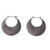 Sterling silver hoop earrings, 'Hypnotic Bali Moon' - Handmade Textured Sterling Hoop Earrings from Bali (image 2a) thumbail