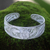 Sterling silver filigree cuff bracelet, 'White Gardenia' - Floral Filigree Cuff Bracelet Crafted of Silver in Bali thumbail