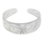 Sterling silver filigree cuff bracelet, 'White Gardenia' - Floral Filigree Cuff Bracelet Crafted of Silver in Bali thumbail