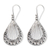 Sterling silver dangle earrings, 'Peacock Feather' - Lacy Handcrafted Sterling Silver Earrings from Bali thumbail