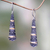 Gold accent dangle earrings, 'Ubud Beauty' - Balinese Fair Trade 18k Gold Accent Silver Dangle Earrings (image 2) thumbail