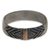 Gold accent band ring, 'Flow of Time' - Balinese Silver Band Ring with 18k Gold Accents thumbail