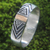 Gold accent band ring, 'Flow of Time' - Balinese Silver Band Ring with 18k Gold Accents (image 2b) thumbail