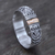 Gold accent band ring, 'Miraculous Love' - 18k Gold Accent Balinese Artisan Crafted Ring thumbail