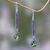 Peridot dangle earrings, 'Falling Raindrops' - Balinese Peridot and Silver Artisan Crafted Earrings thumbail