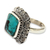 Turquoise cocktail ring, 'Celuk Treasure' - Artisan Crafted Sterling Silver Ring with Genuine Turquoise (image 2c) thumbail