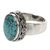 Turquoise cocktail ring, 'Heavenly' - Handcrafted Balinese Silver Natural Turquoise Ring (image 2b) thumbail