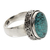 Turquoise cocktail ring, 'Heavenly' - Handcrafted Balinese Silver Natural Turquoise Ring (image 2c) thumbail