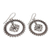 Sterling silver dangle earrings, 'Water Lily' - Circular Flower Theme Bali Silver Dangle Earrings