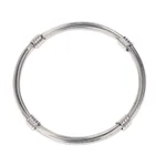 Sterling silver bangle bracelet, 'In Unity' - Modern Balinese Handcrafted Sterling Silver Bangle Bracelet