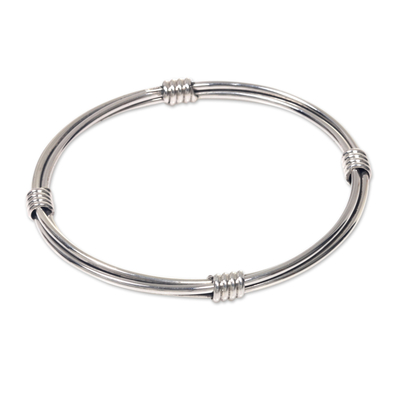 Modern Balinese Handcrafted Sterling Silver Bangle Bracelet - In Unity ...