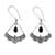 Garnet chandelier earrings, 'Fabulously Feminine' - Sterling Silver Chandelier Earrings with Garnet