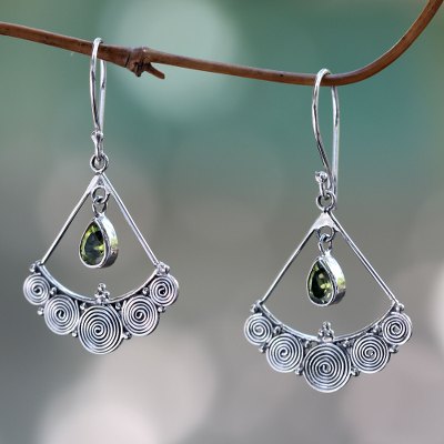 Sterling Silver Chandelier Earrings With Peridot Fabulously Peridot Chandelier Earrings Fabulously Feminine Sterling Silver With