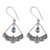 Blautopas-Kronleuchter-Ohrringe - Von Hand gefertigte Ohrringe aus Blautopas und Sterlingsilber