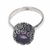 Amethyst cocktail ring, 'Sanur Moon' - Artisan Crafted Sterling Silver and Amethyst Ring (image 2a) thumbail