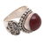 Carnelian cocktail ring, 'Incandescent Moon' - Artisan Crafted Carnelian and Sterling Silver Ring from Bali (image 2e) thumbail