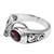 Garnet cocktail ring, 'Jimbaran' - Ornate Asymmetrical Garnet and Sterling Silver Ring (image 2b) thumbail