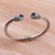 Blue topaz cuff bracelet, 'Bali Splendor' - Blue Topaz on Sterling Silver Hinged Cuff Bracelet