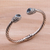 Blue topaz cuff bracelet, 'Bali Splendor' - Blue Topaz on Sterling Silver Hinged Cuff Bracelet (image 2c) thumbail