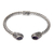 Amethyst cuff bracelet, 'Bali Splendor' - Bali Jewelry Sterling Silver Cuff Bracelet with Amethyst