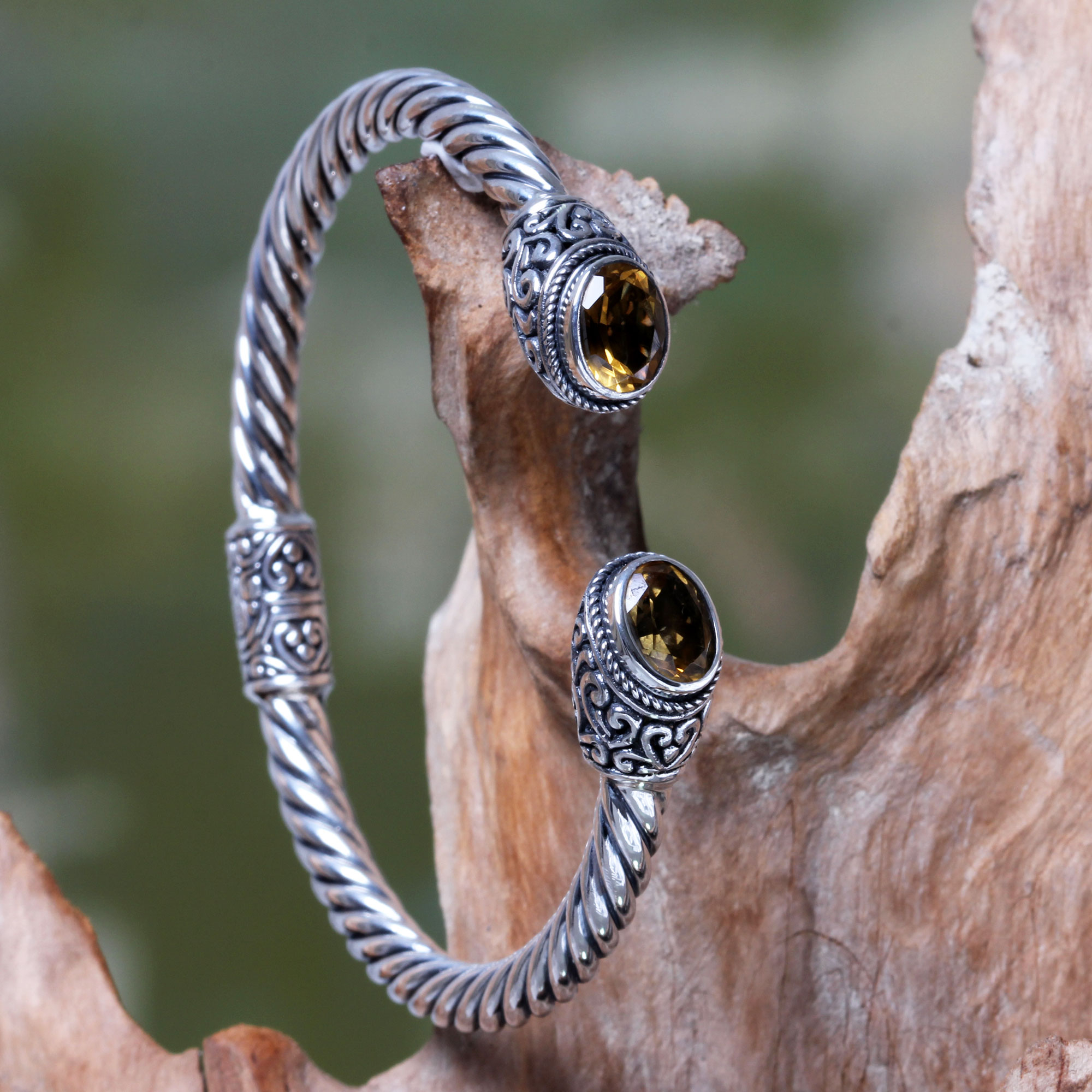 Silver cuff bracelet - Ebb and Flow | NOVICA