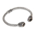 Citrine cuff bracelet, 'Bali Splendor' - Sterling Silver Hinged Cuff Bracelet with Citrines thumbail