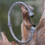 Peridot cuff bracelet, 'Dewdrop Daisies' - Peridot on Sterling Silver Hinged Cuff Floral Bracelet