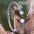 Cultured pearl cuff bracelet, 'Moonlit Promenade' - Sterling Silver Hinged Cuff Bracelet with Pearls (image 2) thumbail