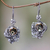 Citrine dangle earrings, 'Sun Blossoms' - Finely Crafted Ornate Citrine Floral Earrings from Bali thumbail