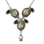 Cultured pearl and citrine Y-necklace, 'Goddess Rhyme' - Citrine Garnet Handcrafted Silver Cultured Pearl Y-Necklace (image 2b) thumbail
