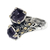 Amethyst and gold accent cocktail ring, 'Twin Lilies' - 5-carat Amethyst Sterling Silver Ring from Bali (image 2a) thumbail