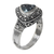 Blue topaz cocktail ring, 'Kintamani Dream' - Blue Topaz on Sterling Silver Ring Artisan Crafted Jewelry