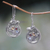 Multi-gemstone dangle earrings, 'Dragon's Prize' - Sterling Silver Dragon Earrings Garnet Citrine and Topaz thumbail