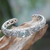 Prasiolite cuff bracelet, 'Dragonfly Frangipanis' - Sterling Silver and Prasiolite Bracelet Hinged Cuff