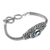 Blue topaz link bracelet, 'Jungle Lagoon' - Handcrafted Blue Topaz Silver Bracelet from Bali (image 2c) thumbail