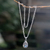 Blue topaz pendant necklace, 'Padma Lotus' - Artisan Crafted Floral Silver Necklace with Blue Topaz thumbail
