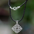 Sterling silver pendant necklace, 'Celtic Diamond' - Traditional Javanese Motif Handcrafted Silver Necklace (image 2b) thumbail