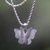 Sterling silver pendant necklace, 'Graceful Butterfly' - Three-dimensional Butterfly on Sterling Silver Necklace thumbail