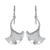 Sterling silver dangle earrings, 'Oyster Mushroom' - Mushroom-shaped Sterling Silver Artisan Crafted Earrings (image 2a) thumbail