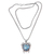 Cultured pearl pendant necklace, 'Turtle in the Sea' - Handcrafted Blue Mabe Pearl Silver Pendant Necklace (image 2a) thumbail