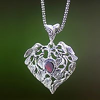 Garnet Heart Shaped Jewelry