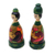 Mahogany wood toothpick holders, 'Jogja Couple' (pair) - Hand Painted Bride and Groom Wood Toothpick Holders (Pair) (image 2c) thumbail