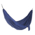 Parachute hammock, 'Uluwatu Navy Blue' (single) - Navy Blue Parachute Hammock with Hook Rope Included (Single) (image 2a) thumbail