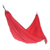 Parachute hammock, 'Uluwatu Red' (double) - Red Parachute Hammock with Hook Rope Included (Double) (image 2a) thumbail