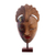 Wood mask, 'Dream of Butterflies' - Artisan Carved Balinese Hand Painted Mask and Stand thumbail