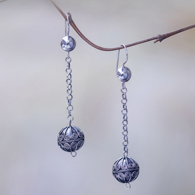 Sterling silver dangle earrings, Bali Swing