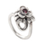 Tourmaline flower ring, 'Ubud Orchid' - Tourmaline and Silver Handcrafted Floral Ring (image 2b) thumbail