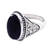 Onyx ring, 'Black Bamboo' - Onyx and Silver Ring from Indonesia (image 2a) thumbail