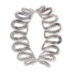 Sterling silver bangle bracelet, 'The River' - Unique Balinese Fair Trade Wide Silver Bangle