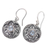 Blue topaz flower earrings, 'Azure Lotus' - Blue Topaz Handcrafted Flower Earrings in Sterling Silver
